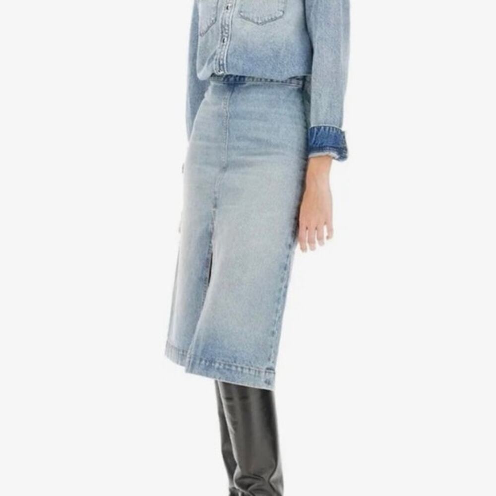 KHAITE Charlene Denim Skirt
